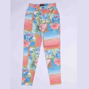 Vintage 90’s Floral & Chains Versace style pants